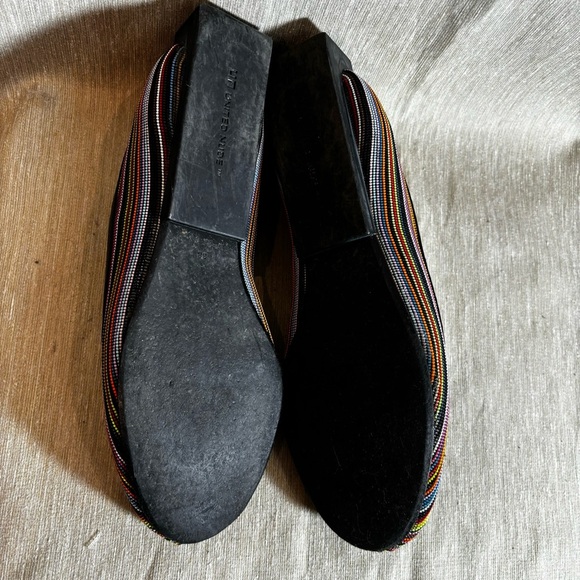 UNITED NUDE Sz 38 Multi Coloured Striped Funky Heel Slip On Ballet Flats Shoes - Picture 9 of 12